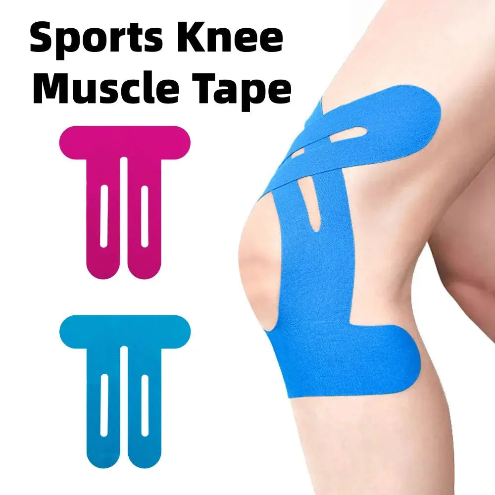 Kinesiology tape for knee and posterior thigh, 1pc, blue, Simples Market