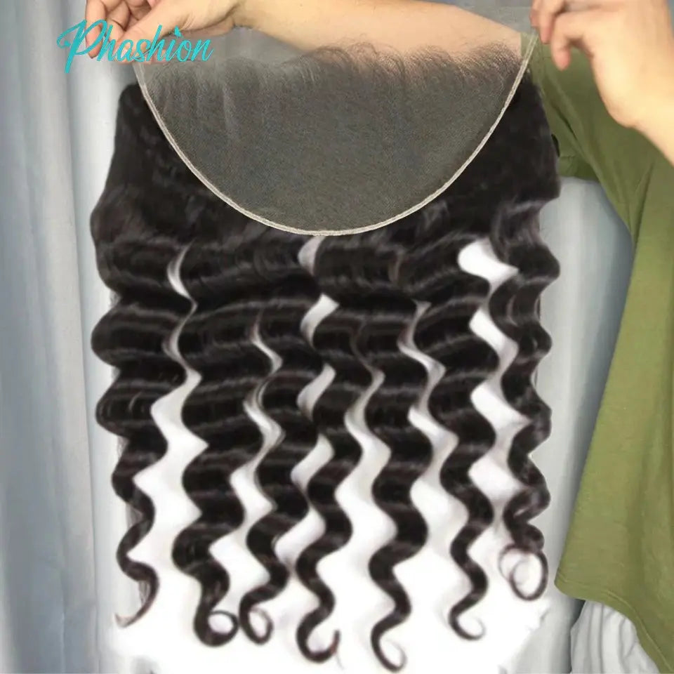 Phashion lace frontal hair piece, kinky curl water wave, 13x6, human hair, Simples Market
