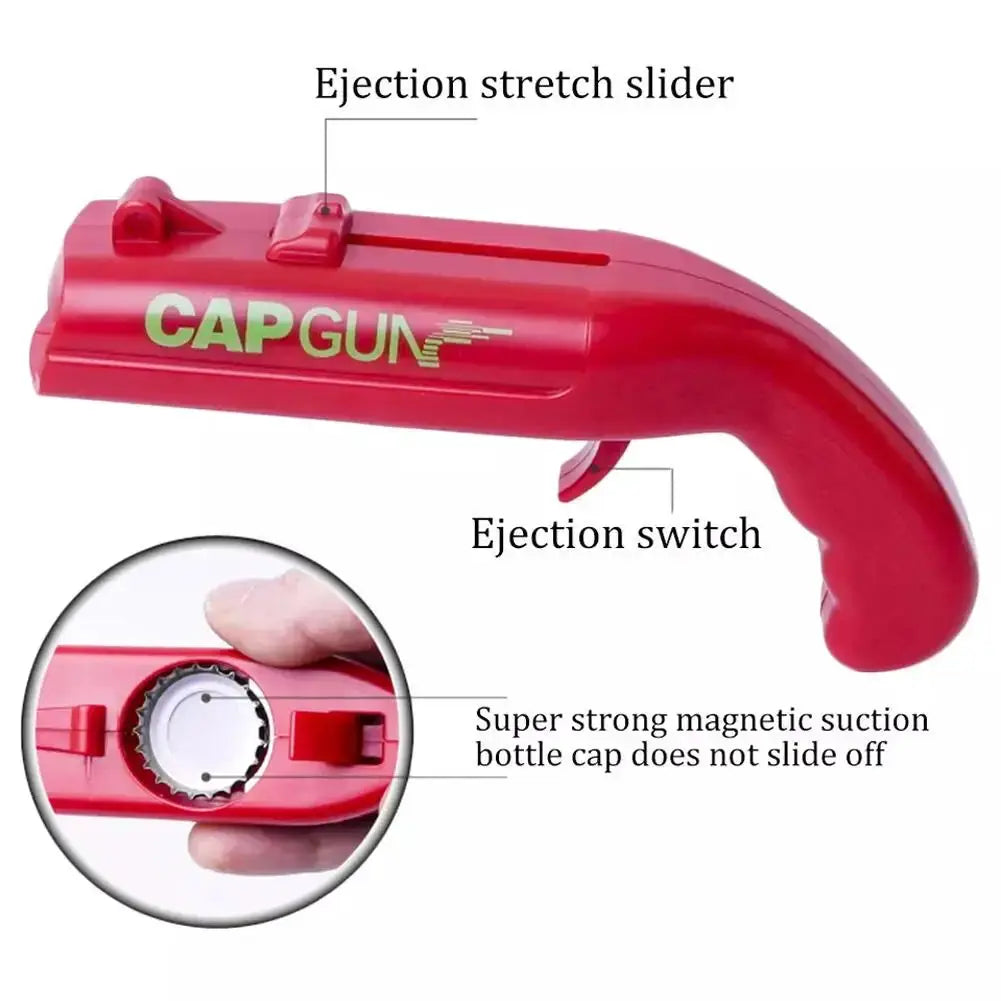 Cap Gun Bottle Opener Portable Bar Tool Party Gadget For Opening Beers At Home Everywhere