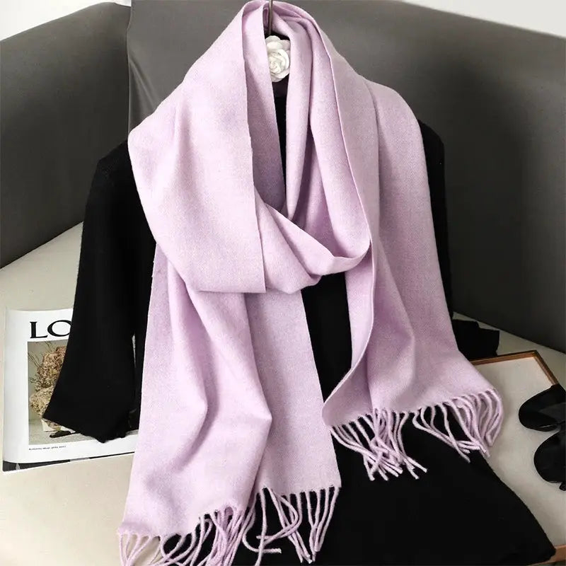Brand 62 Womens Long Cashmere Blend Winter Scarf Hijab Shawl Wrap For Outdoor Warmth