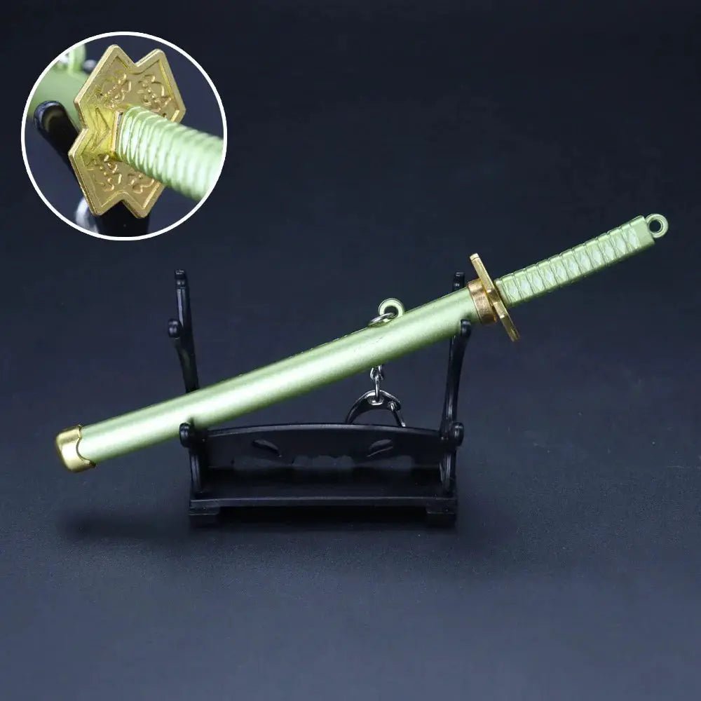 Mini Roronoa Zoro Samurai Sword Keychain With Scabbard Anime Collectible Gift For Fans And Cosplay - Simples Market