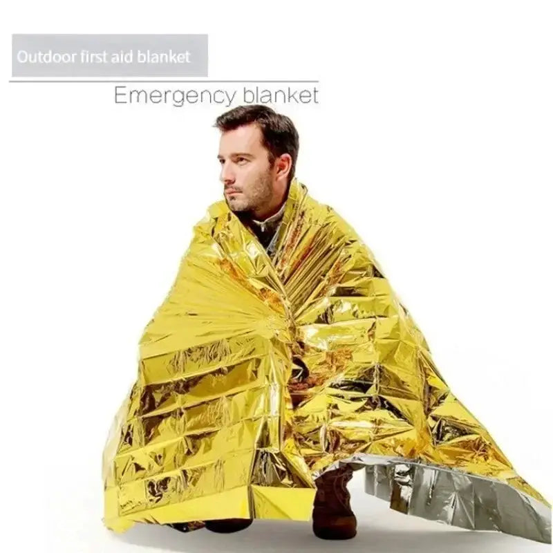 2 Person Emergency Bivy Shelter Kit Mylar Tube Tent Sleeping Bag Waterproof Outdoor SOS Thermal Blanket Reusable