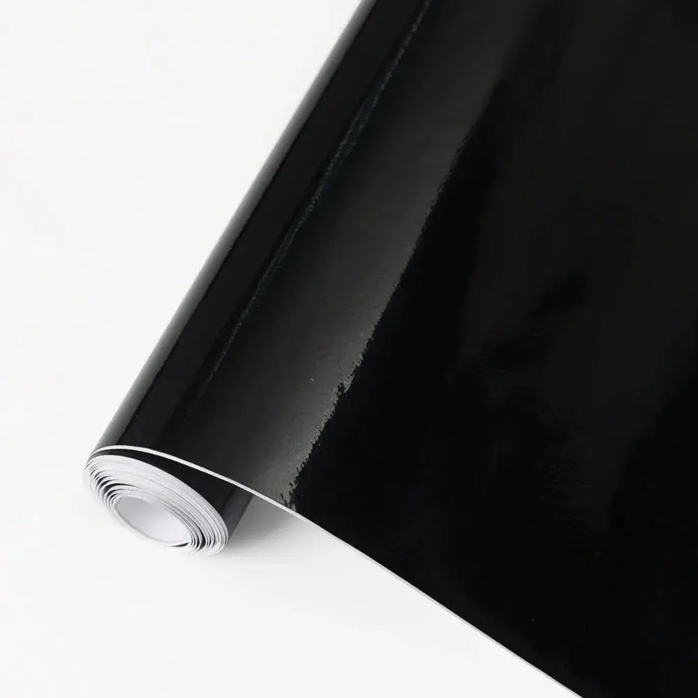 Car body vinyl wrap roll, gloss black, self-adhesive, 150x50 cm