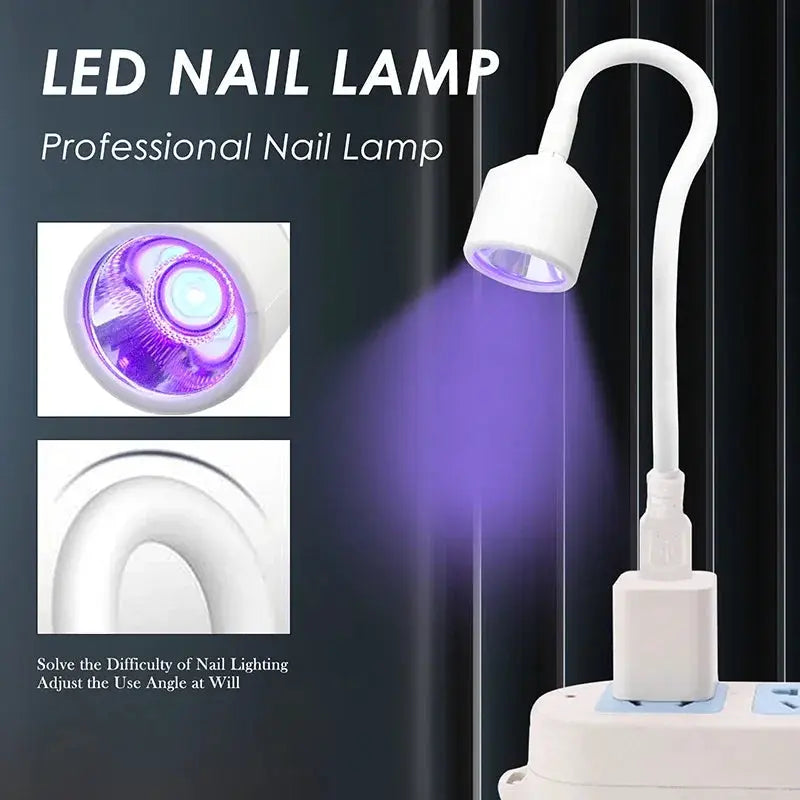 Mini Nail Dryer UV LED Nail Lamp Foldable USB C Nail Gel Polish Quick Dry Nail Art Dryer Manicure Tool