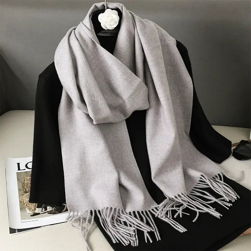 Brand 62 Womens Long Cashmere Blend Winter Scarf Hijab Shawl Wrap For Outdoor Warmth