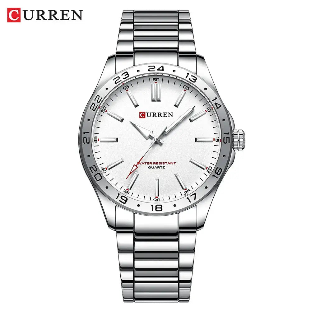 Curren 8452 Ultra Thin Quartz Watch For Men Minimalist Stainless Steel Wristwatch For Everyday Style