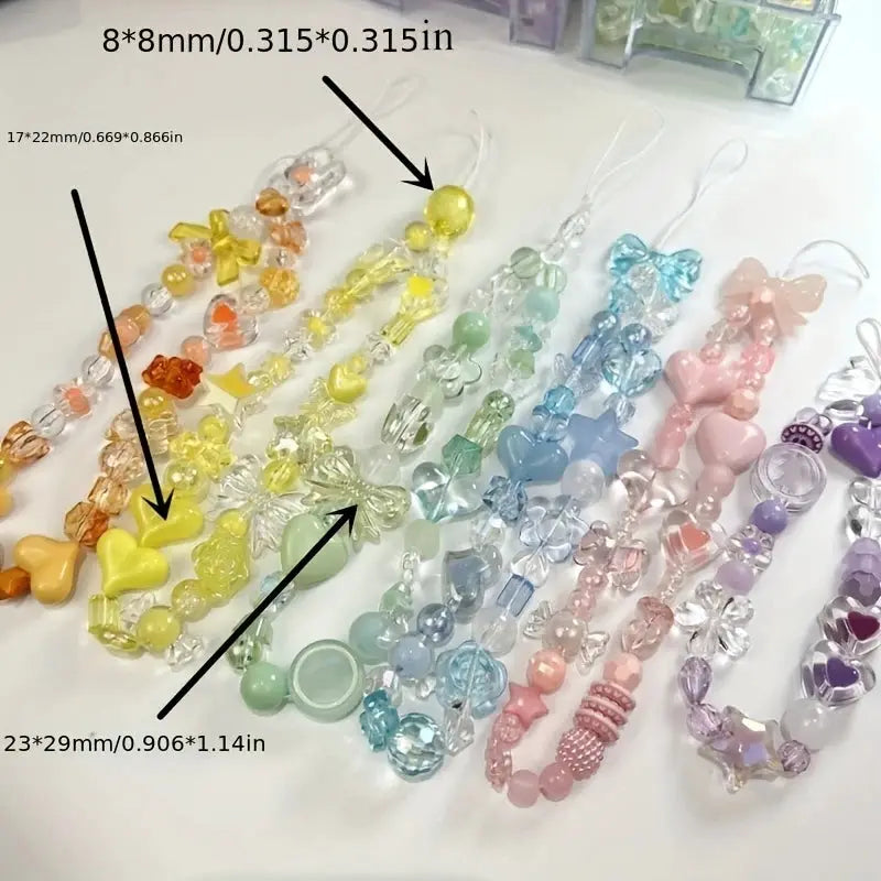 50g Mixed Color Acrylic Loose Beads Pack for DIY Jewelry Making Accessories for Bracelets and Necklaces