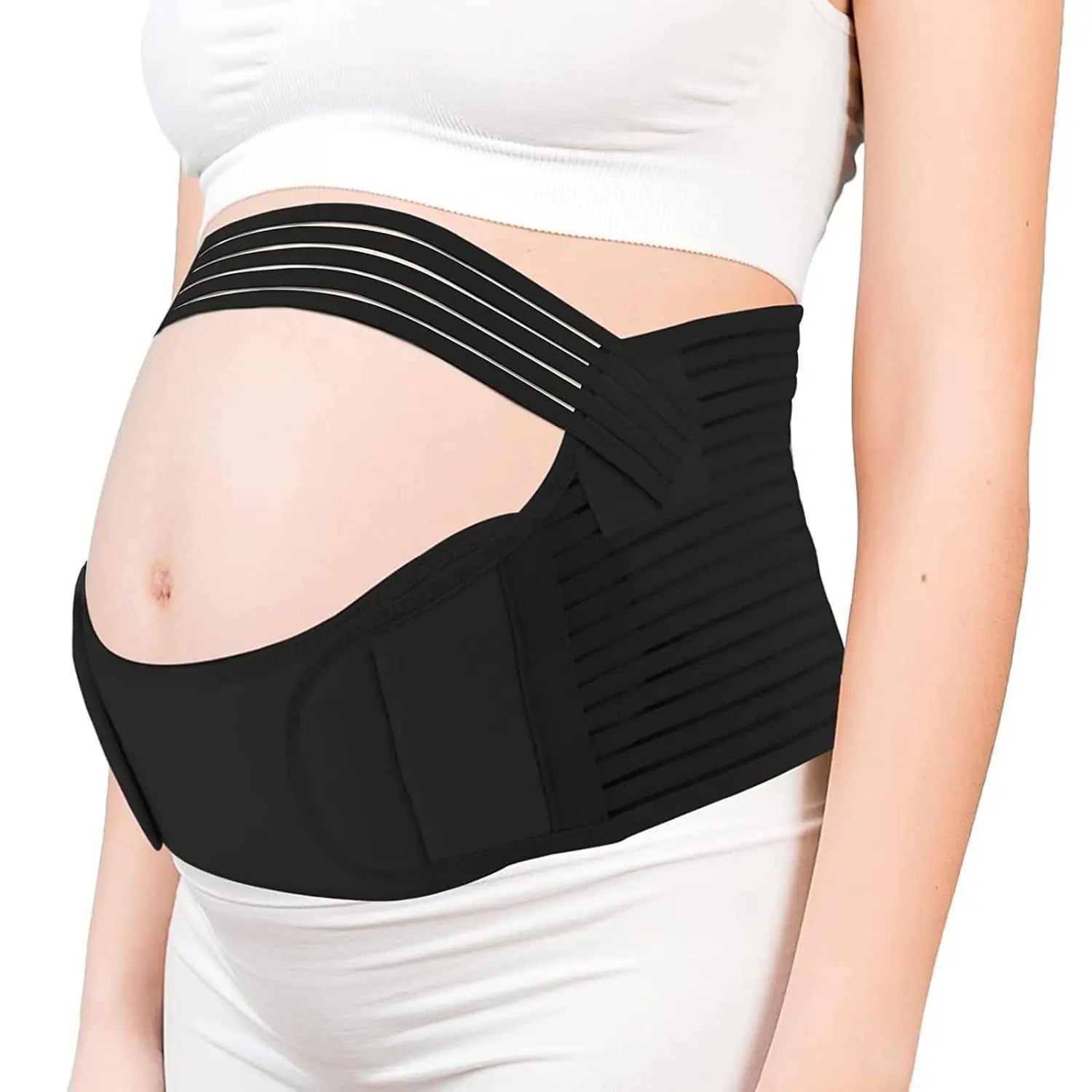 MomEase Maternity Belly Band Support For Pregnancy Adjustable Abdominal And Back Comfort