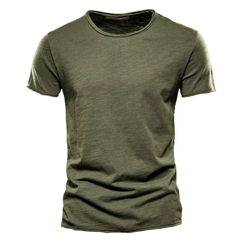 100 Percent Cotton Mens T Shirt Short Sleeve O Neck Solid Casual Tee For Fitness Summer Home Wear
