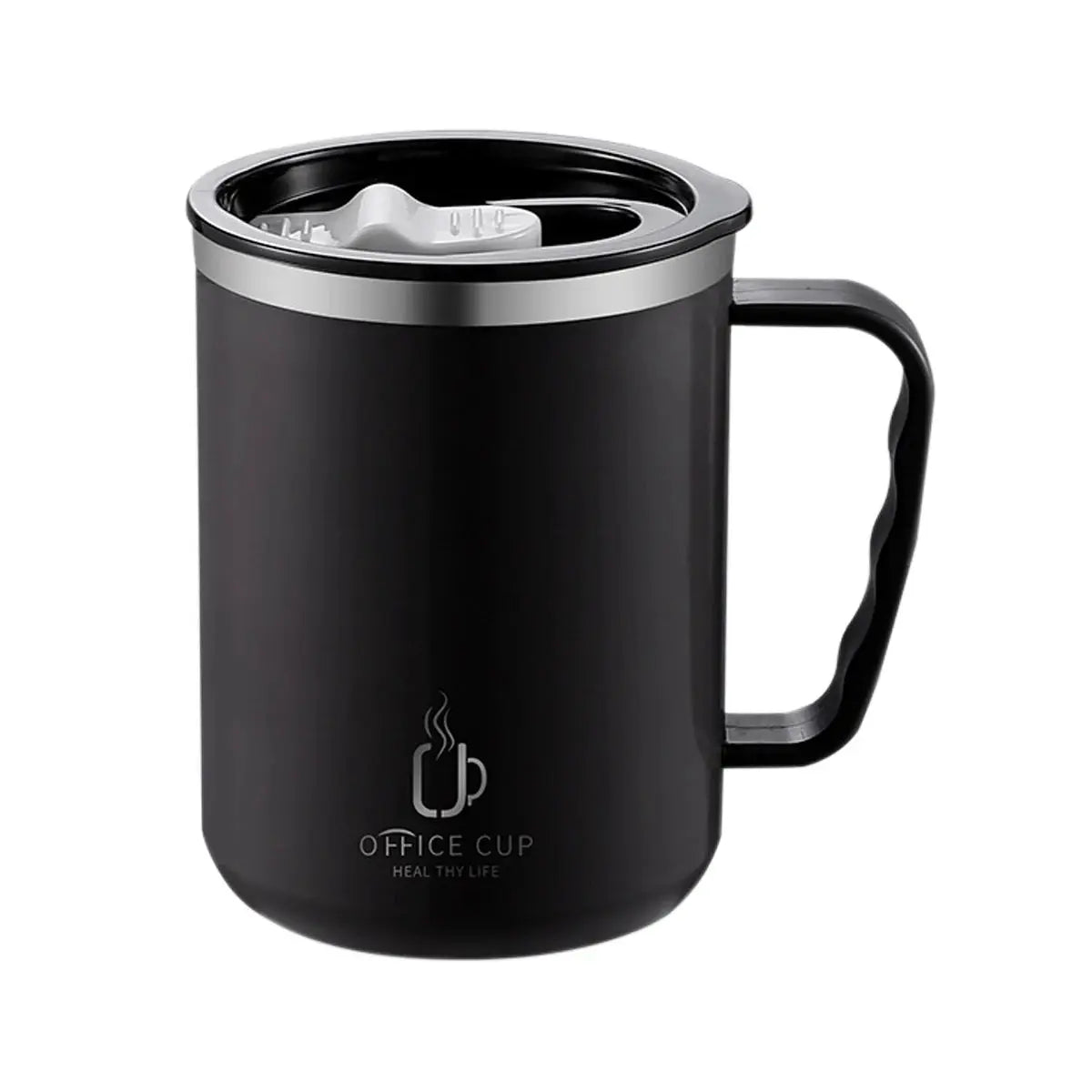Double Wall Insulated 304 Stainless Steel Coffee Mug With Handle Leak Proof 500ml 16oz Drinkware For Adults And Students