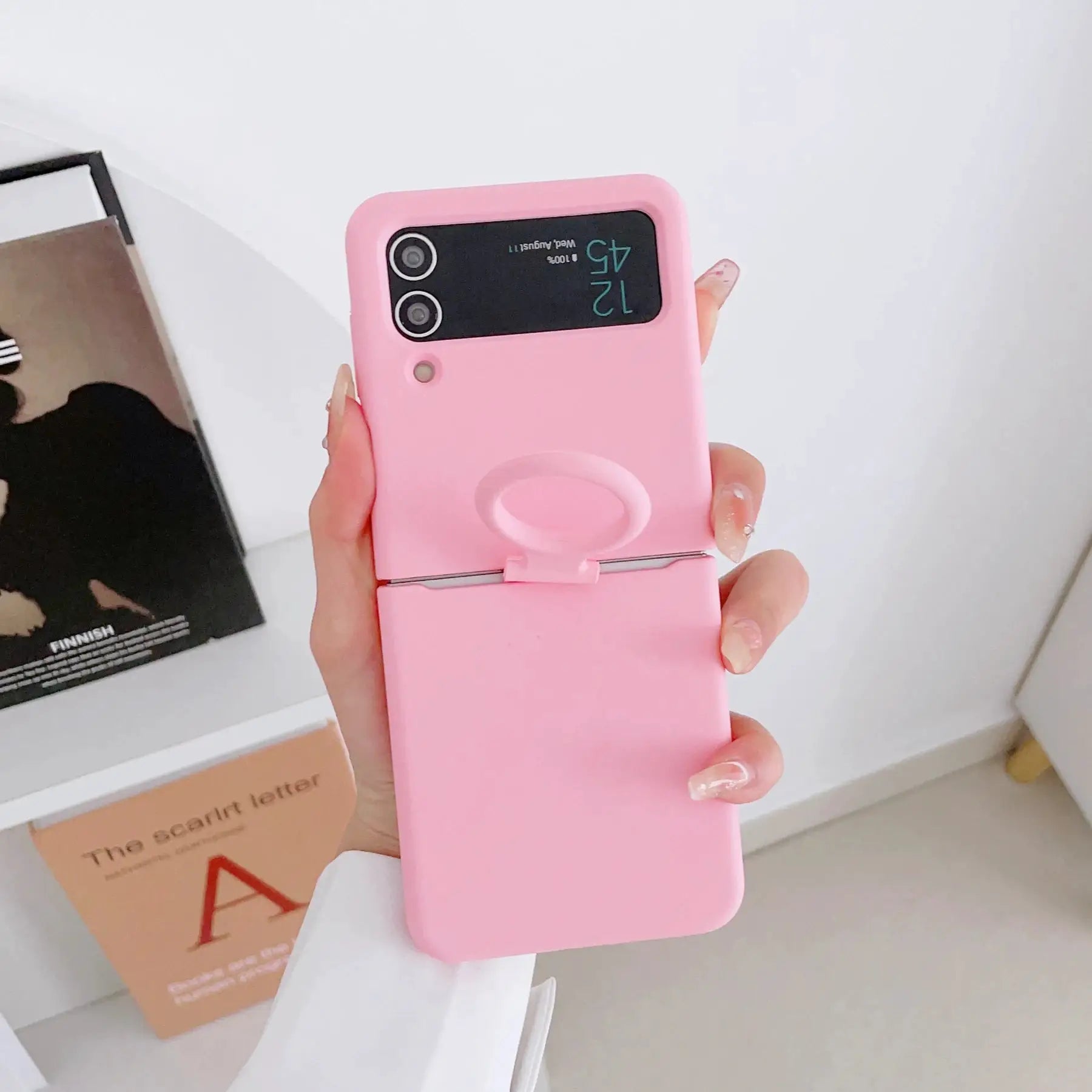Liquid Silicone Ring Holder Case For Samsung Galaxy Z Flip Series Full Coverage And Easy Grip