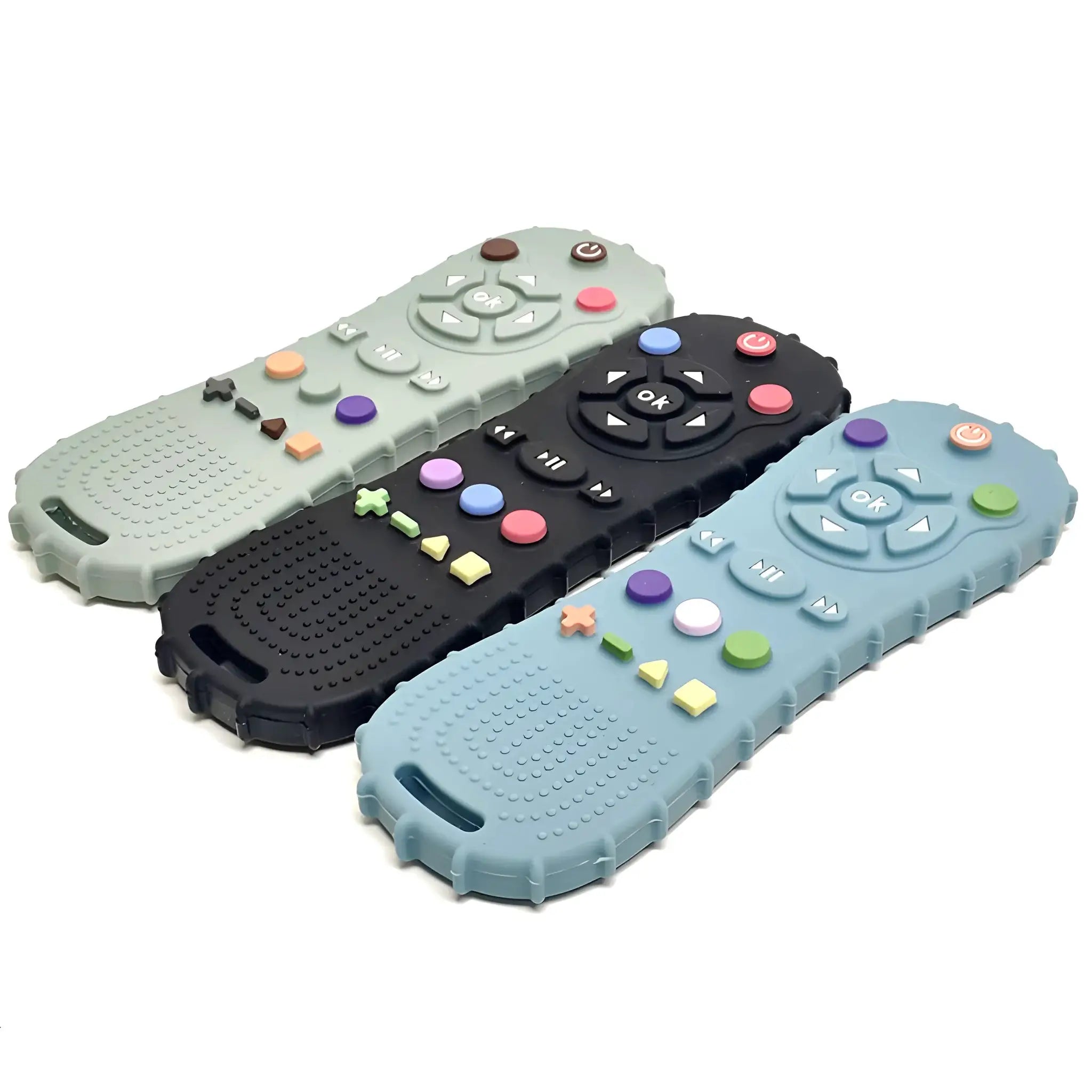 Remote Control Style Baby Teether Silicone Teething Toy Pacifier Bracelet 1 To 3 Pieces