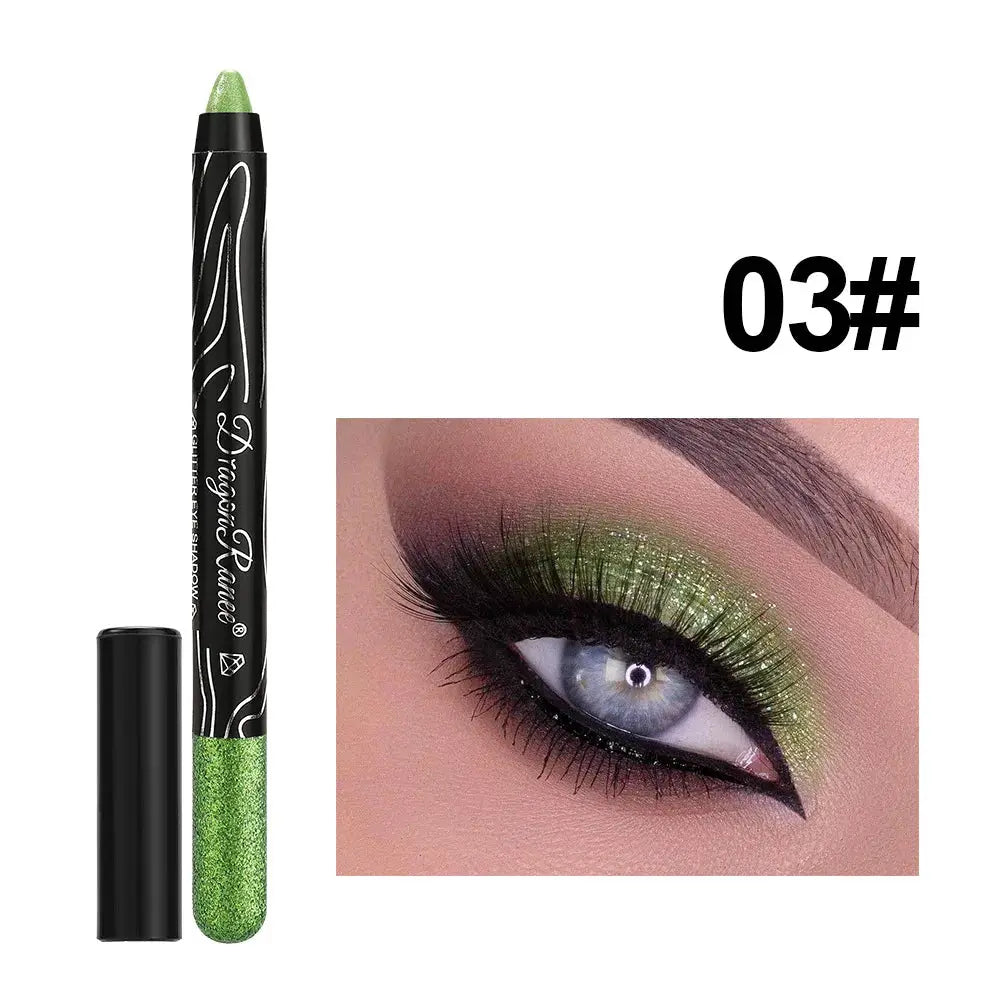 1 Piece Metallic Purple Eyeshadow Pencil Glitter Liner And Highlighter Waterproof Long Lasting Cream Eyeshadow Stick