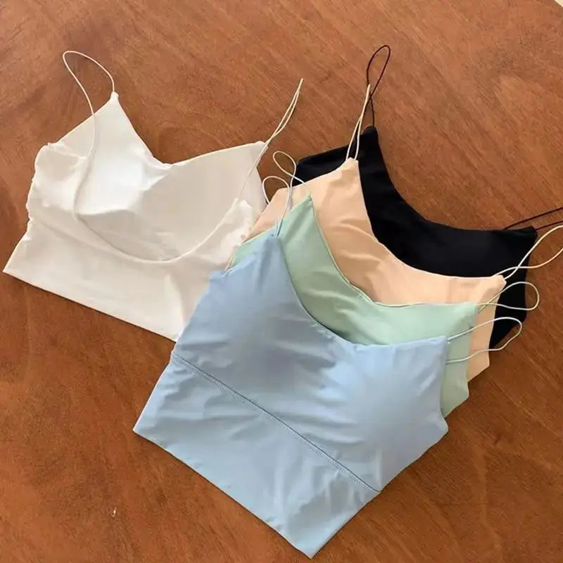 LuxeSilk Ice Silk Tube Top Bralette Seamless Wireless Padded Bra For All Day Comfort