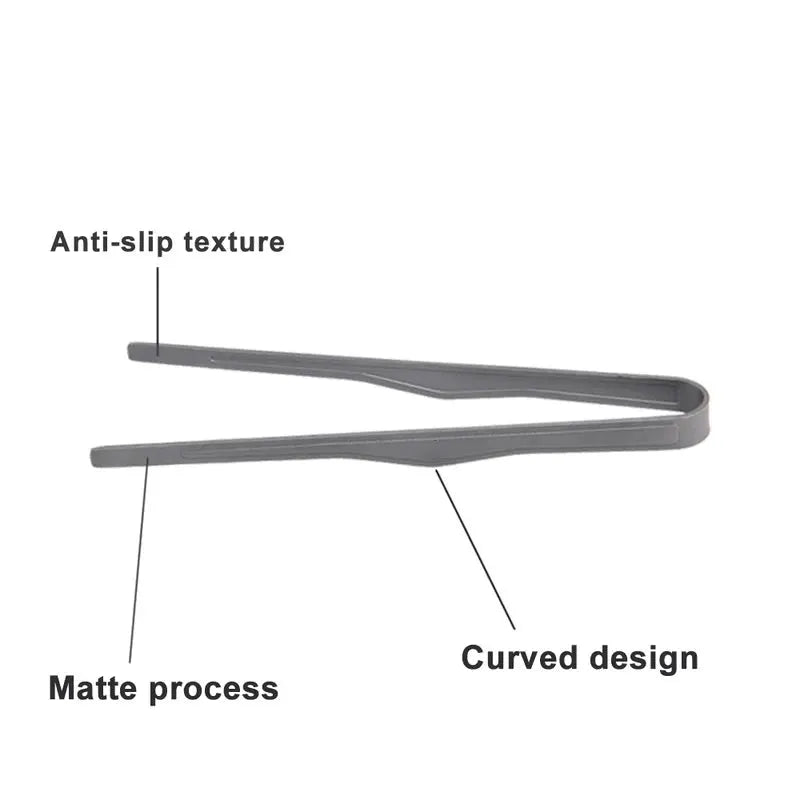 Camping titanium tea cup clip tongs, matte finish, anti-slip texture, curved design