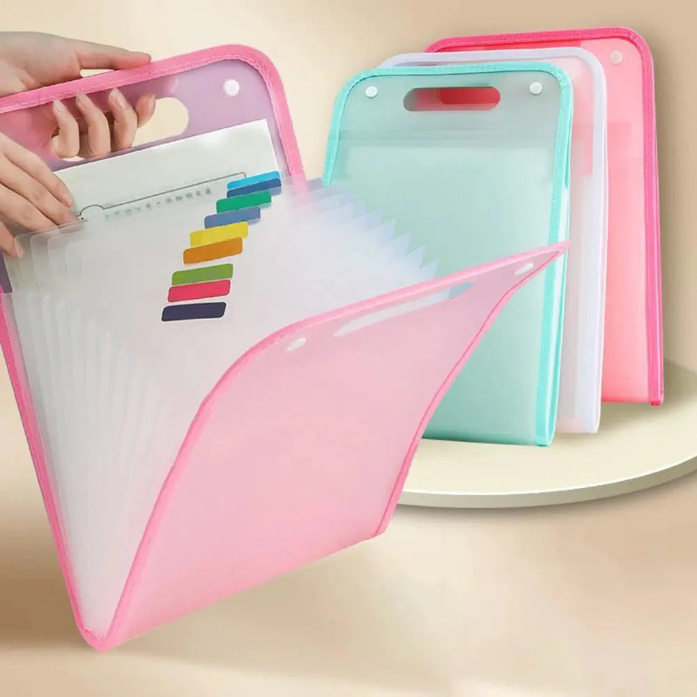 A4 Large Capacity Handheld Organ Bag Folder For Exam Papers And Tickets 13 Layer File Classification Storage Bag
