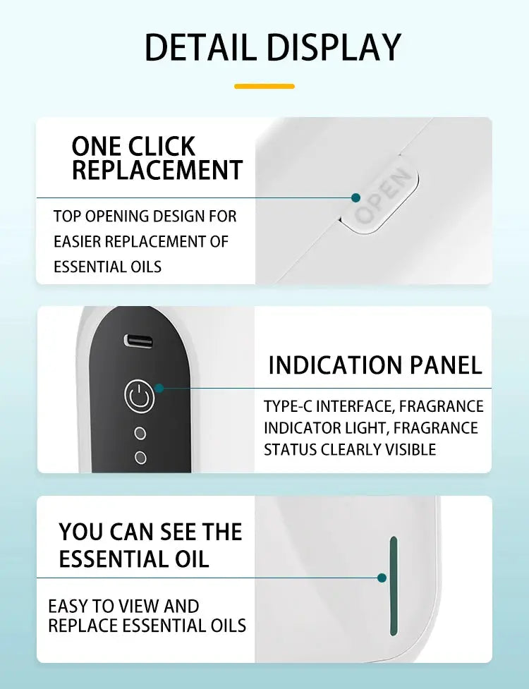 Coverage 200m³ Aroma Diffuser Machine Bluetooth APP Control Fragrance Diffuser Wall Mounted Smell Distributor For Home Fragrance