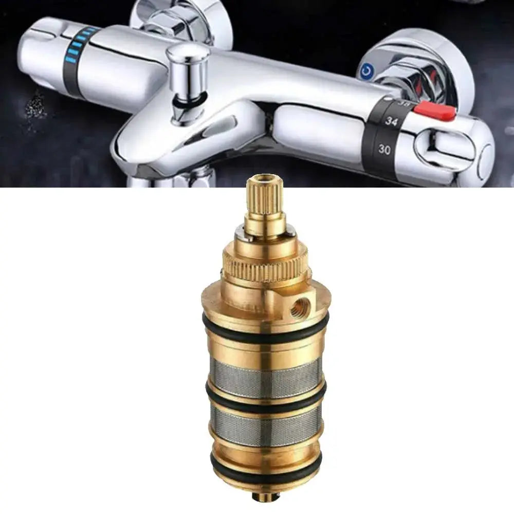 Brass thermostatic cartridge for shower mixer valve replacement kit by Simples Market