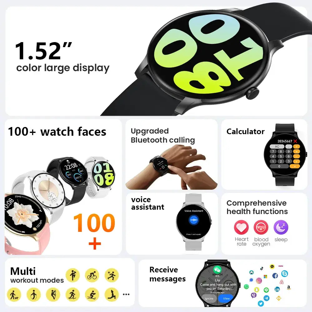 LAXASFIT 2026 Fashionable Mens Smartwatch With Wireless Calling And Digital Fitness Tracker For Android And iOS