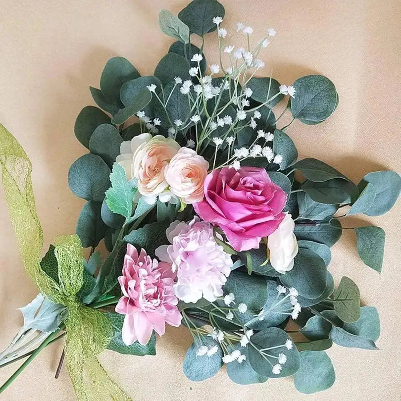 Artificial Eucalyptus Leaf Stems For Festival Bouquets Wedding Centerpieces Bridal Party Home Decor And DIY Decoration