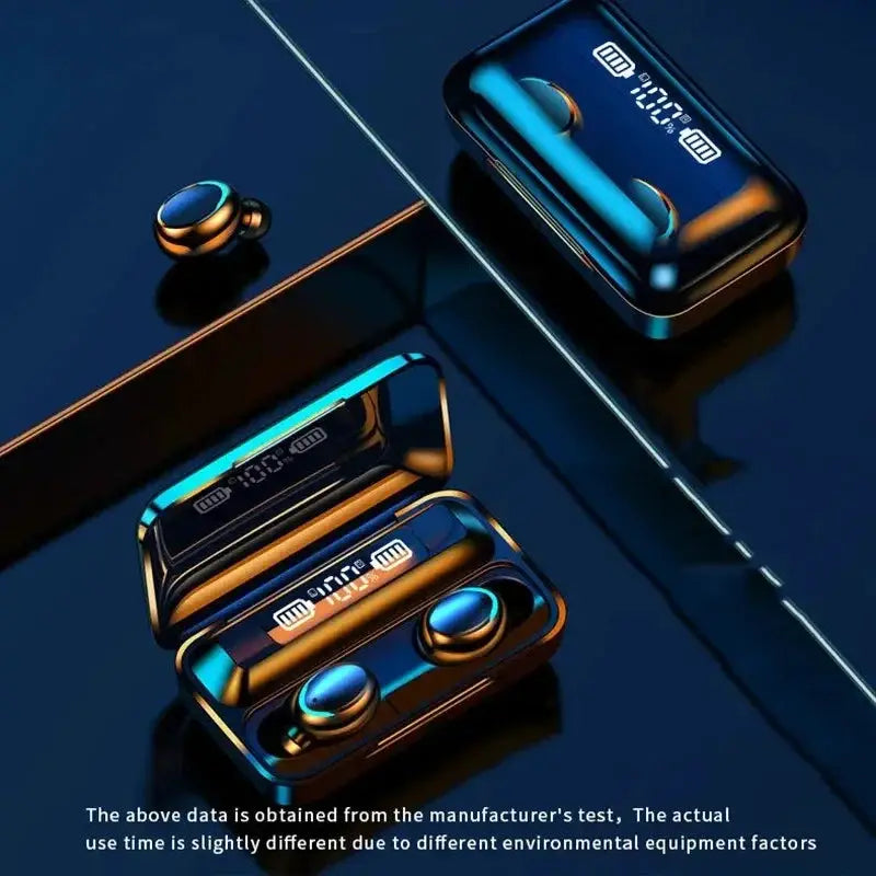 F9 Wireless Earphones LED Display Bluetooth 5.0 TWS Headset With Active Noise Reduction And Waterproof Design