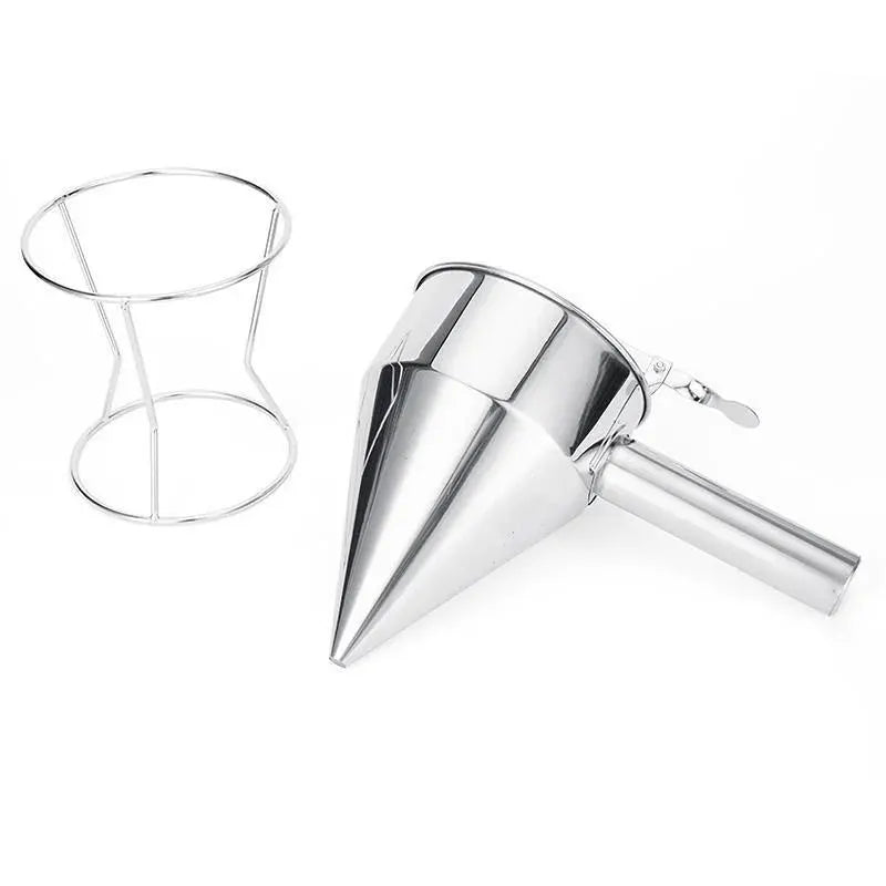 600 And 1200ML Stainless Steel Batter Dispenser Funnel With Holder For Cupcakes And Pancakes