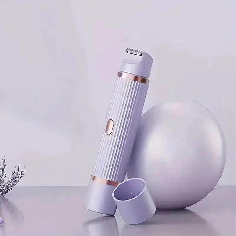 NovaLuxe Two In One Womens Electric Shaver Portable Wet And Dry Hair Remover For Eyebrows Face Legs Armpits