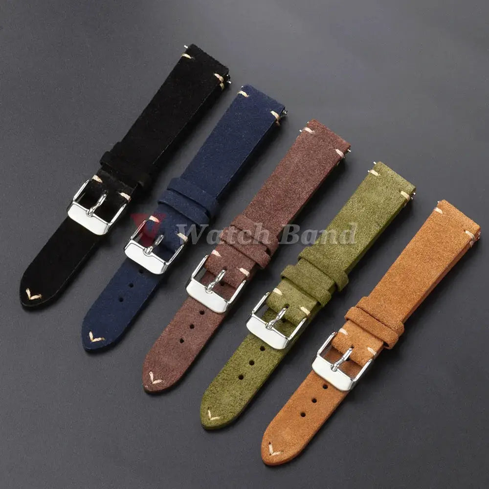 CalfskinCo Quick Release Suede Watch Strap For Seiko 18mm 20mm 22mm And Huawei GT3 GT4 14mm 16mm Calfskin Wristband