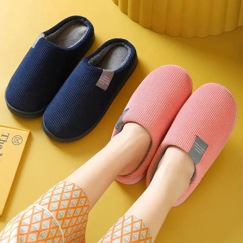 CozyNest Unisex Thick Soft Bottom Home Slippers With Anti Slip Sole For Indoor Winter Comfort And Breathable Cotton