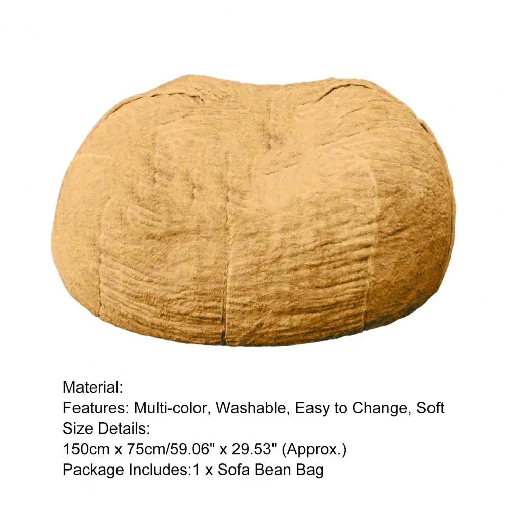 Bean bag sofa bed by Simples Market, oversized tan plush lounge chair