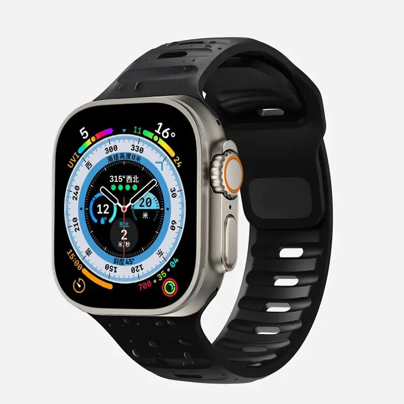 Strap For Apple Watch Band 49mm 44mm 45mm 41mm 40mm 42mm 38mm Soft Silicone sport Bracelet iwatch Serise 8 7 SE 6 5 9 Ultra 49mm