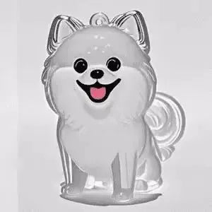 Dog Hair Storage Keychain Transparent Dog Cat Shape Memorial Pendant Handmade Resin Pet Keepsake Gift