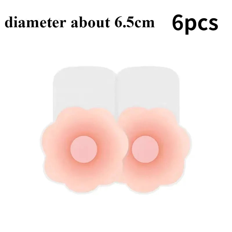 Reusable Silicone Nipple Covers For Women Soft Nipple Pasties Breast Petals Invisible Under Clothing Strapless Bra