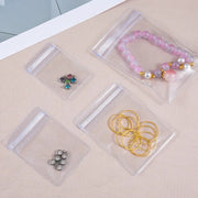 20 Pcs Transparent Jewelry Pouches Anti Oxidation Zip Lock Storage Bags For Earrings Necklaces Bracelets DIY Packaging