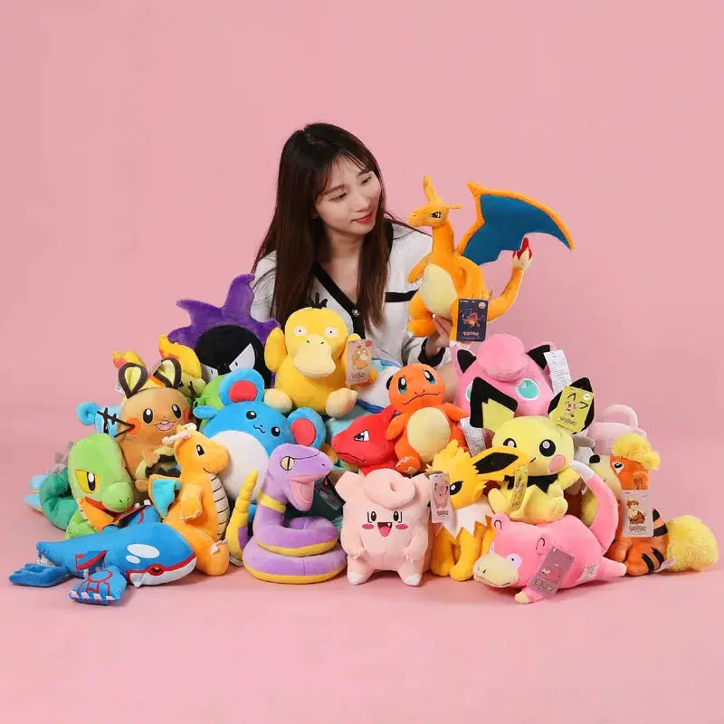 Pokemon Plush Toys Set Gengar Pikachu Charizard Piplup Soft Cute Cartoon Plush Dolls For Kids Gift