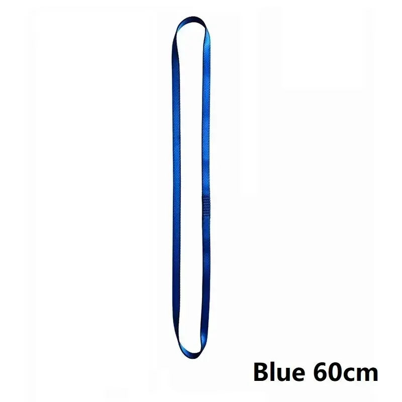 Rock climbing sling belt, blue, 60cm, high-strength polyester