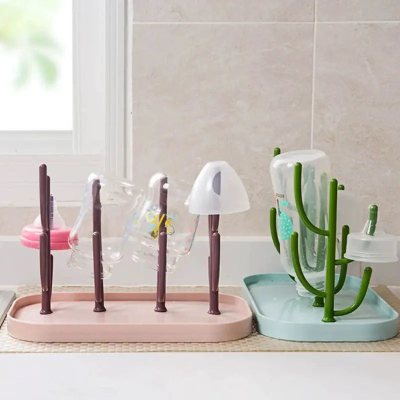 Tree Shaped Baby Bottle Drying Rack Dustproof Cup Drain Rack For Nursery Kitchen Easter Gift