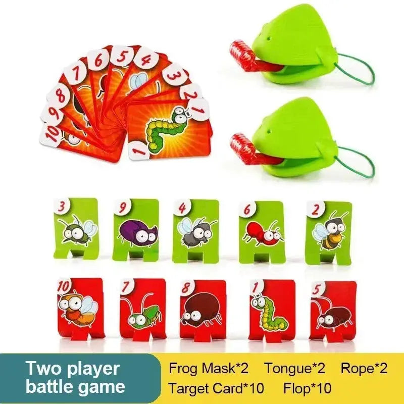Frog Mask Wagging Tongue Lick Cards Party Game For Family And Friends Antistress Desktop Puzzle Fun For Ages 14 And Up