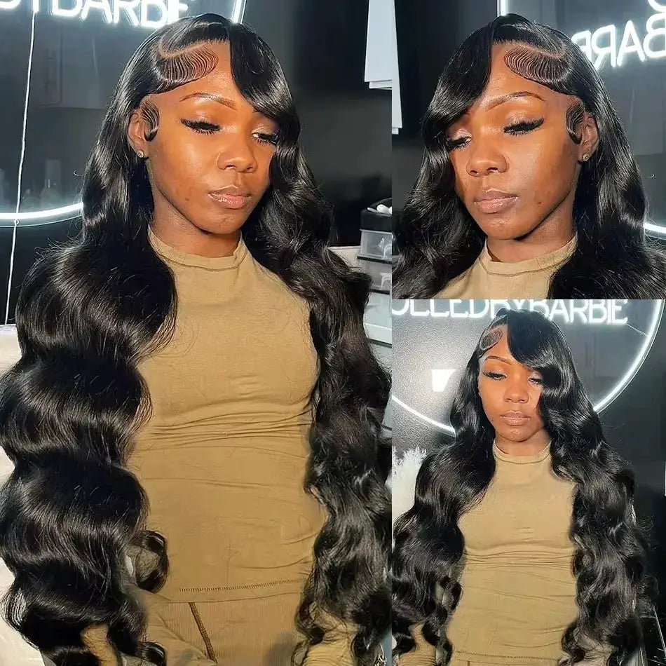 MyLockMe Body Wave Human Hair Lace Front Wig 30 32 34 Inch 13x6 13x4 Transparent Swiss Lace Glueless 5x5 6x4 Avg Size