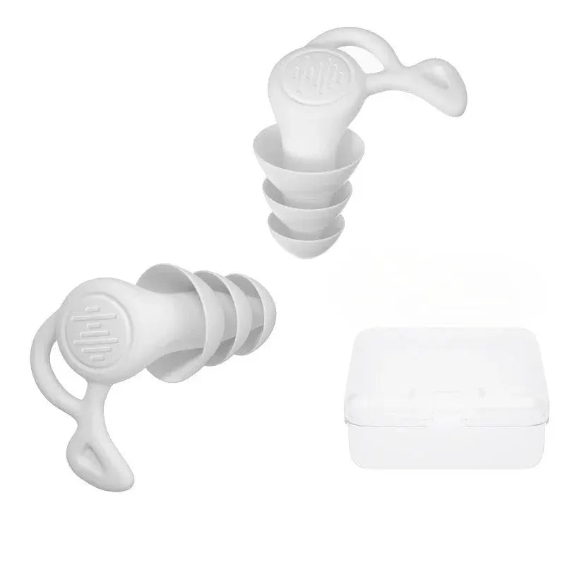 AquaShield 3 Layer Anti Noise Silicone Reusable Earplugs Waterproof Comfort For Sleeping Swimming Diving And Surfing