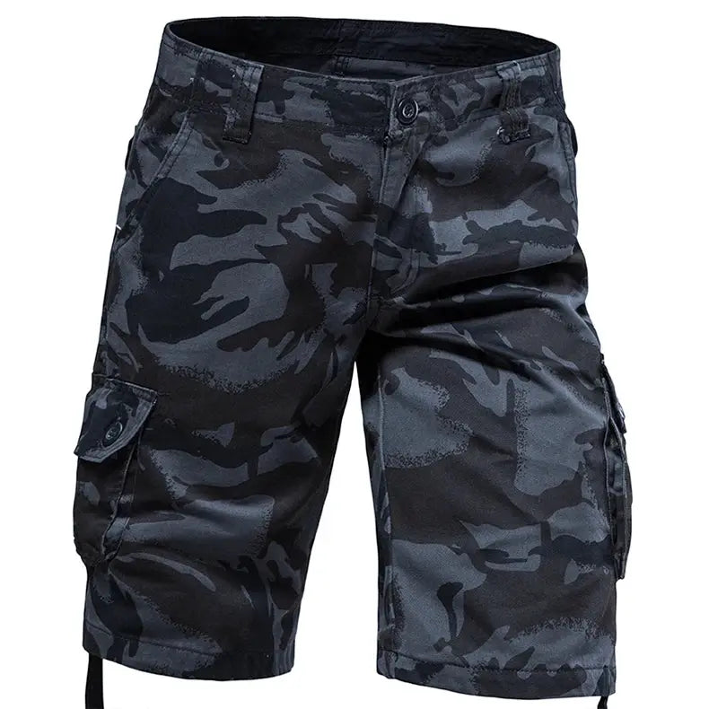 Mens camouflage cargo shorts by Simples Market with side pockets, cotton casual outdoor shorts