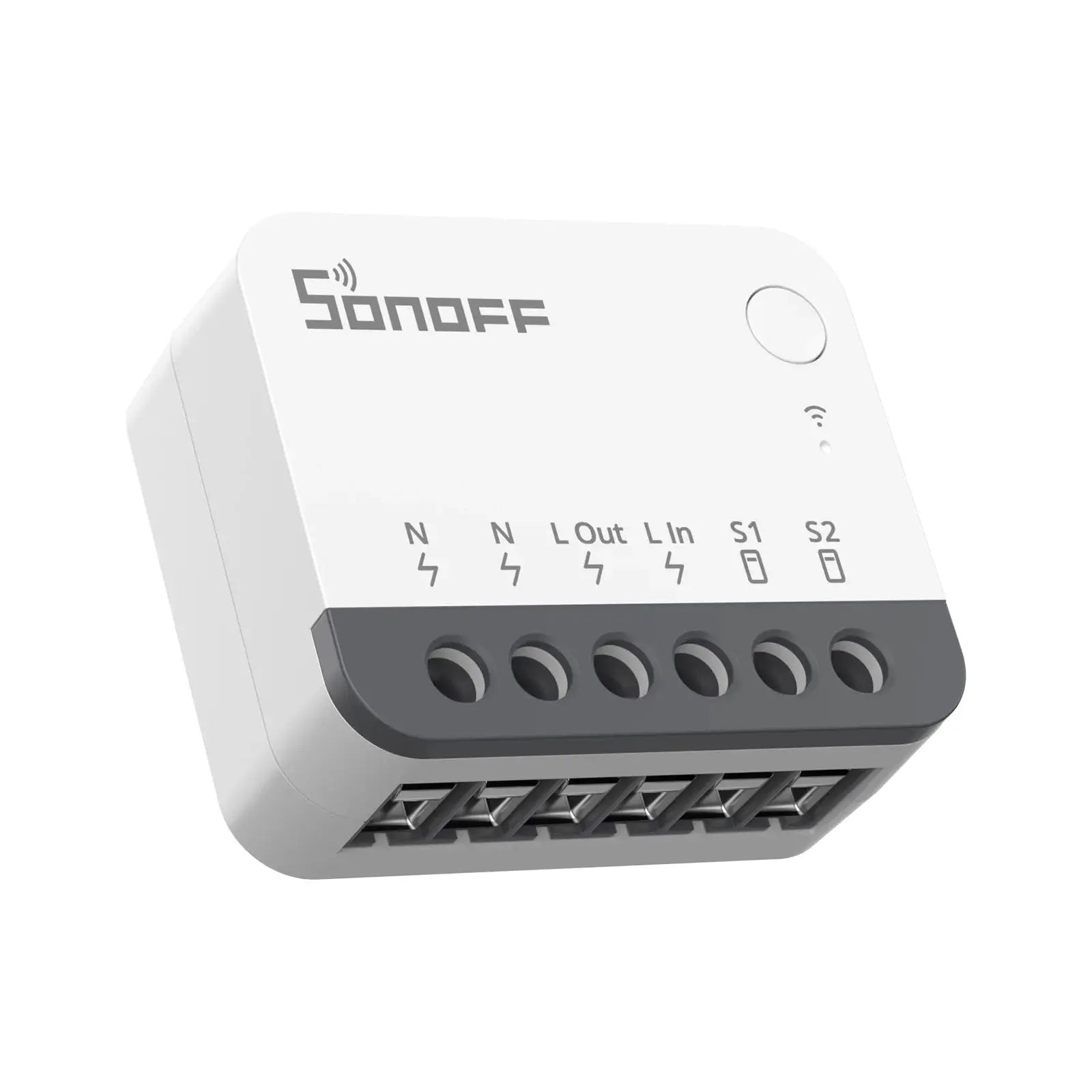 SONOFF Zbminir2 Extreme Zigbee smart switch module in white with screw terminals