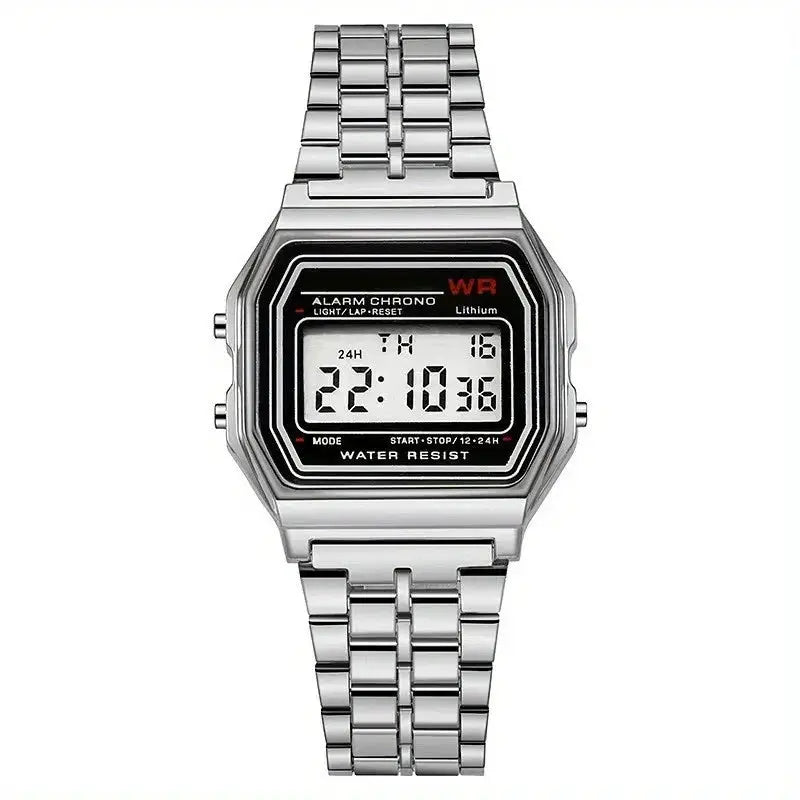 Casio F91W Unisex LED Digital Sports Timepiece With Steel Band Quartz Movement Stopwatch Alarm