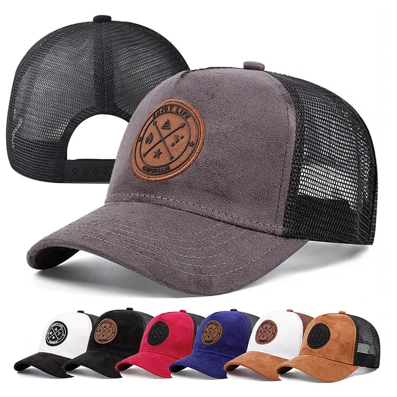 Summer Mesh Baseball Cap For Women And Men ENJOY LIFE Patch Snapback Breathable Unisex Street Hip Hop Trucker Cap