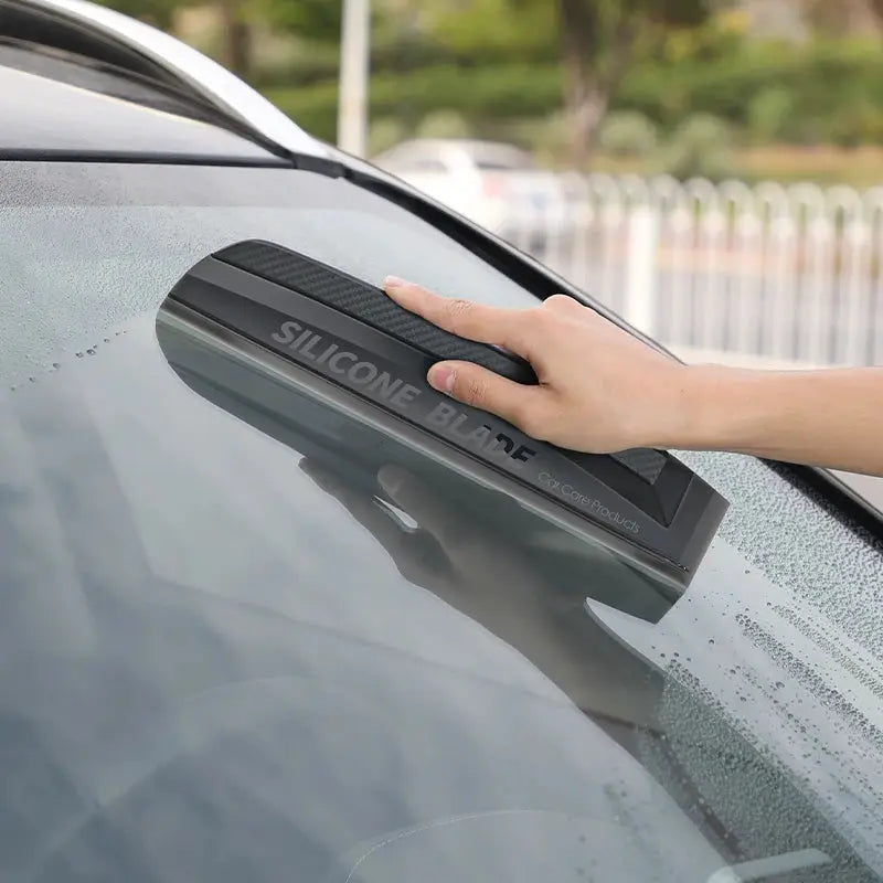 Simples Market silicone blade squeegee for car windows; non-scratch handheld windshield drying tool