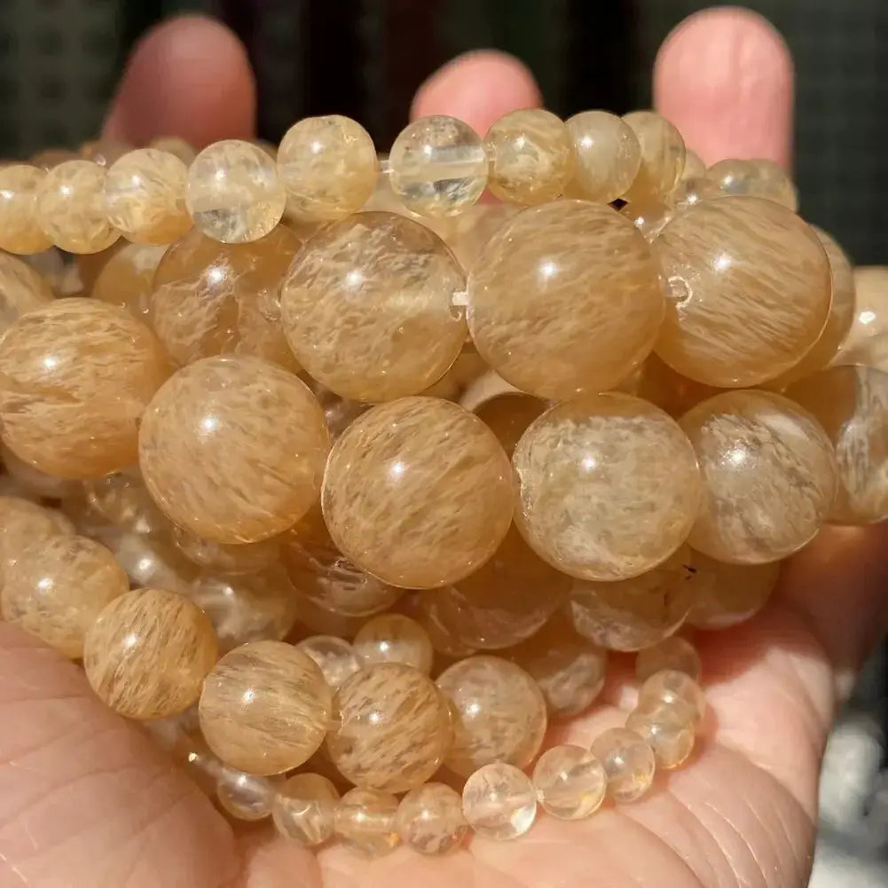 1 Strand 45pcs Natural Stone Beads Set Rose Quartz Tiger Eye Black Obsidian For Jewelry Making DIY Bracelet Necklace