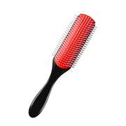 9 Row Cushion Nylon Bristle Hair Brush For Detangling Wet And Dry Curly Hair Defining Shaping Styling Tool
