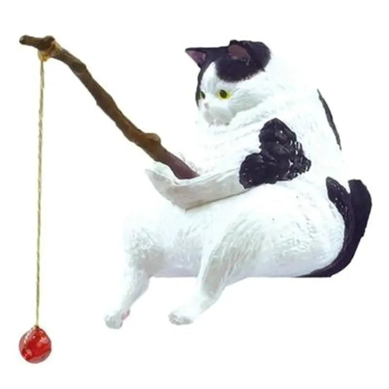 Cartoon Fishing Ornament Resin Figure For Aquarium Landscaping Decor Home And Office Decoration
