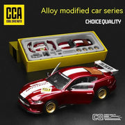CCA DIY Customizable One to Forty Three Scale Ford Mustang Alloy Car Model Kit for Hobbyists and Enthusiasts