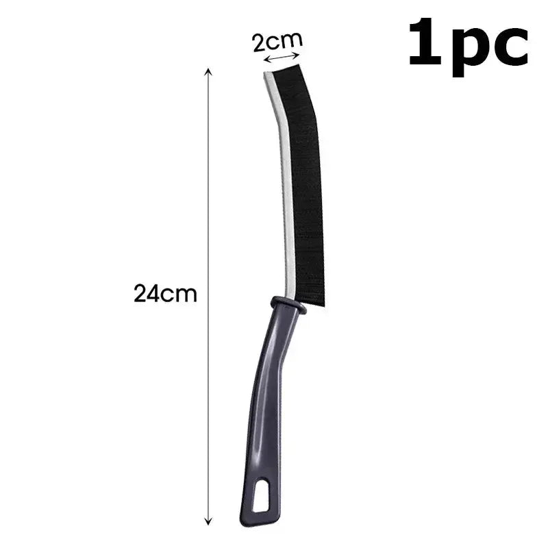Simples Market grout cleaning brush with hard bristles for tile joints, 24 cm long, black handle.